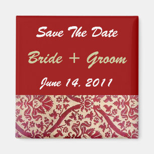 Red Floral Magnet