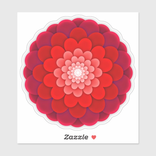 Red Floral Mandala-58566 (Sheet)
