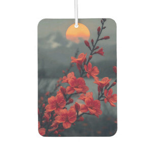 Red Floral Moon Phone Case   Elegant Red Blossoms  Car Air Freshener