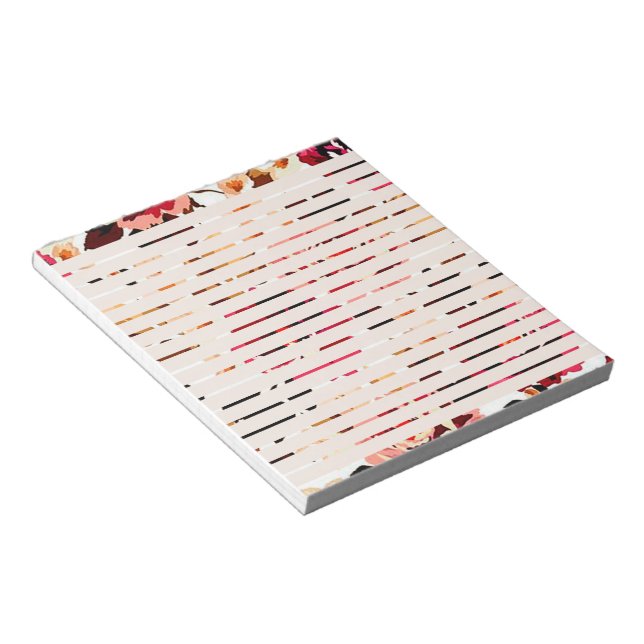 Red floral notepad (Angled)