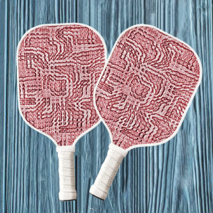 Red Floral Panel Pickleball Paddle
