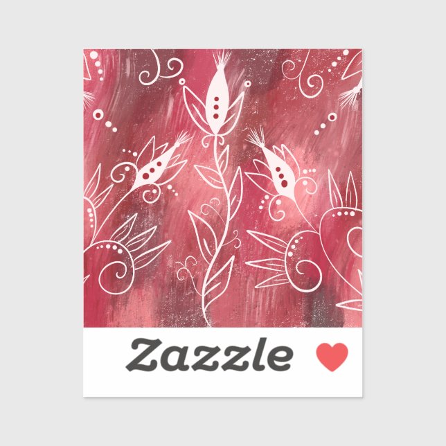 Red Floral Pattern (Sheet)