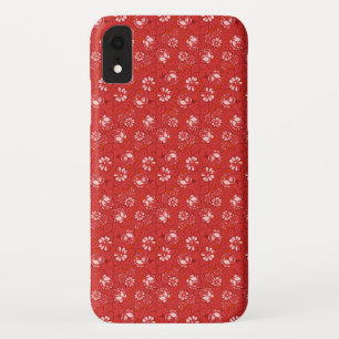 Red Floral Pattern in Romantic Vintage Style Case-Mate iPhone Case
