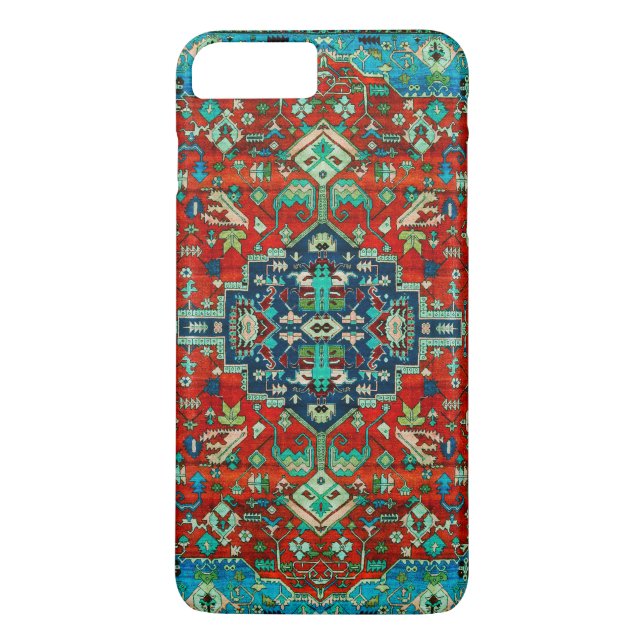 Red Floral Persian Carpet Motive Case-Mate iPhone Case (Back)
