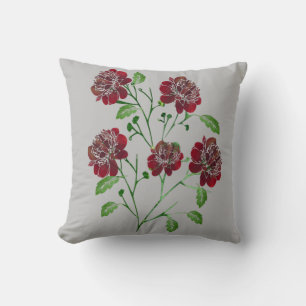 Red Floral Pillow