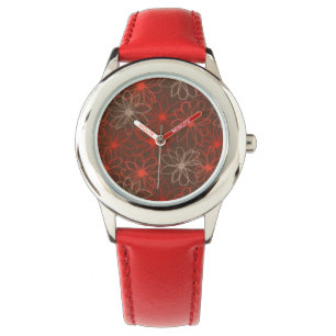 Red Floral Print - Watch