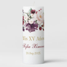 Red floral Quinceañera