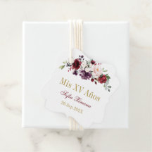 Red floral Quinceañera