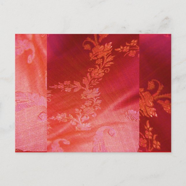 Red Floral Valentine I Postcard - Customisable (Front)