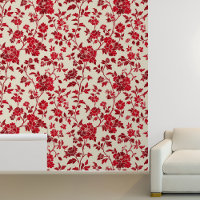 Red Floral Vintage Pattern