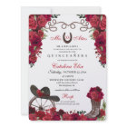 Red Floral Western Ranchero Quinceanera