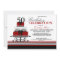 Red Flourish Cake Custom Birthday Invitations
