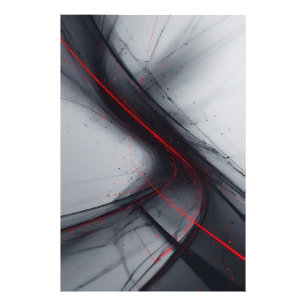Red Flow Photo Print