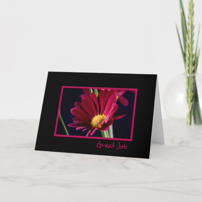Red Flower Administrative Professionals Day Card (Front)
