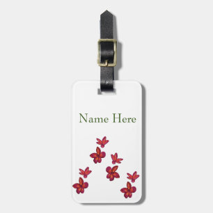 Red flower Blossoms Luggage Tag