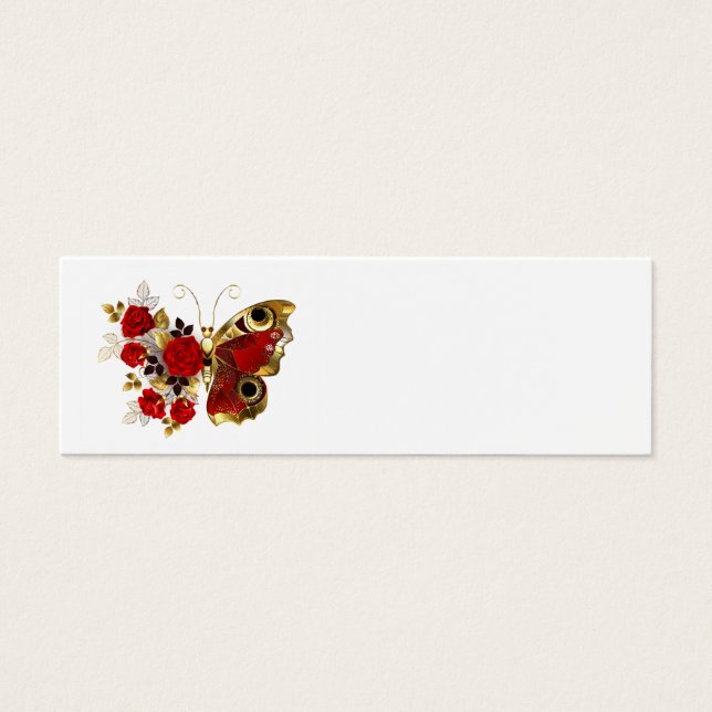 Red flower butterfly with red roses (Front)