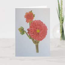 Red flower card
