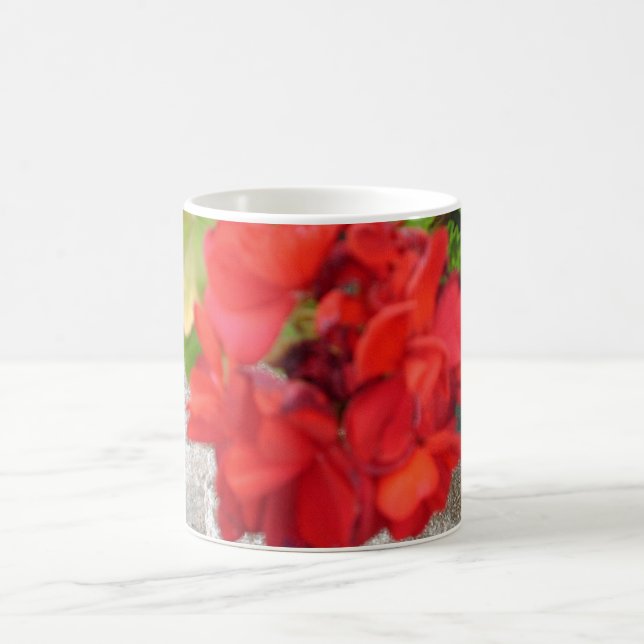 red flower  coffee mug (Center)