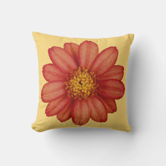 red flower cushion