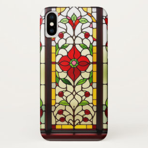 Red Flower Elegant Stained Glass Art Case-Mate iPhone Case