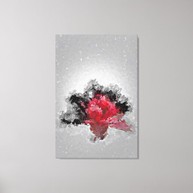 Red Flower Explosion Canvas Print (Front)