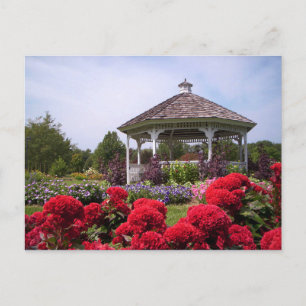 Red Flower Garden Gazebo, Mark Edward Westerfield Postcard