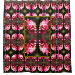 Red Flower In Sunlight Abstract Pattern   Shower Curtain