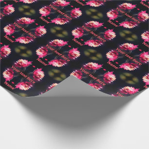 Red Flower In Sunlight Close Up Personalized Wrapping Paper
