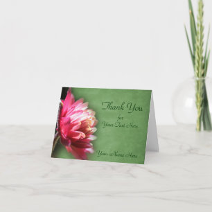 Red Flower In Sunlight Nature Thank You Card