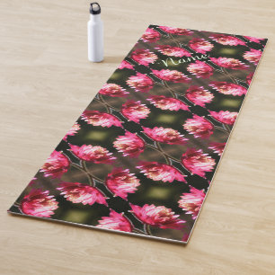 Red Flower In Sunlight Pattern Personalised Yoga Mat