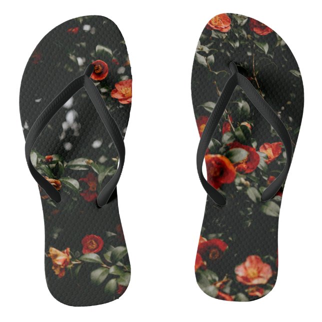 Red flower  jandals (Footbed)