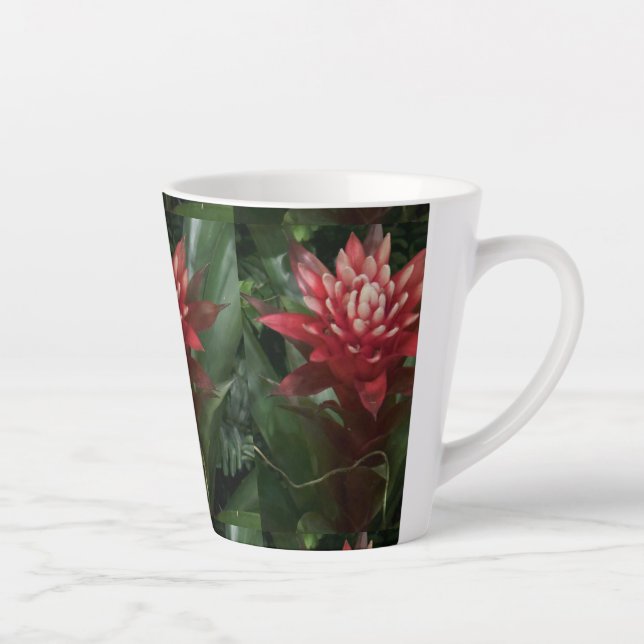 Red Flower  Latte Mug (Right)