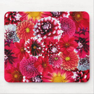 Red Flower Mix Mouse Pad