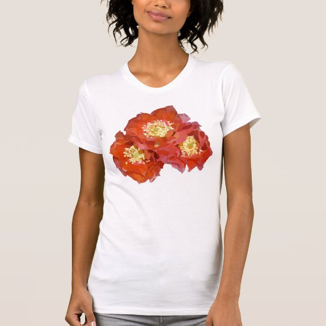 Red Flower Painting T-Shirt (Front)