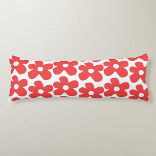 Red Flower pattern Body Cushion