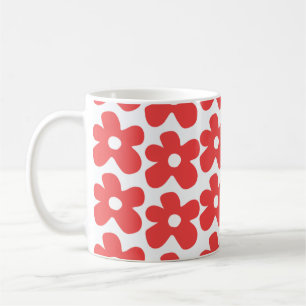 Red Flower pattern Coffee Mug