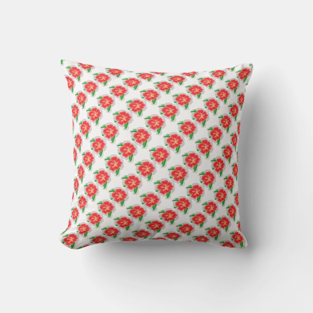 Red Flower Pillow (Front)