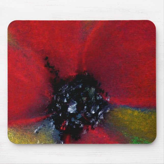 Red Flower, Poppy. Mouse Pad (Front)