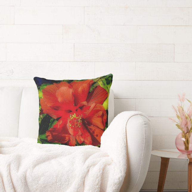Red Flower Power Cushion (Couch)