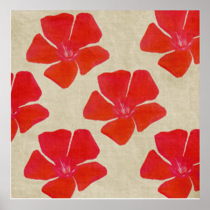 Red Flower Print