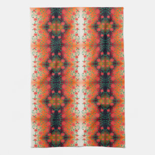 Red Flower  Print Tea-Towel Tea Towel