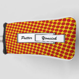 Red Flower Ribbon by Kenneth Yoncich Golf Head Cover