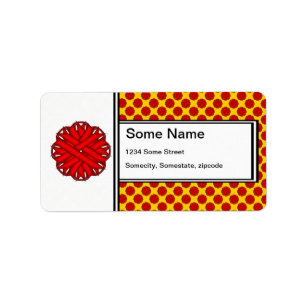 Red Flower Ribbon by Kenneth Yoncich Label