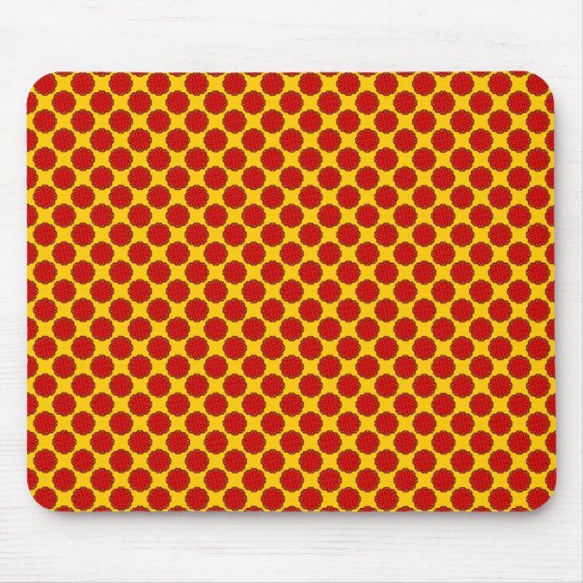 Red Flower Ribbon by Kenneth Yoncich Mouse Pad (Front)
