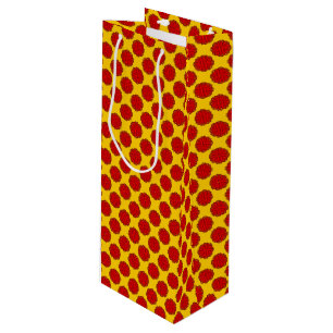 Red Flower Ribbon by Kenneth Yoncich Wine Gift Bag