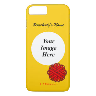 Red Flower Ribbon Template by Kenneth Yoncich Case-Mate iPhone Case