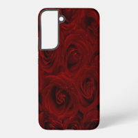 Red flower roses pattern samsung galaxy case