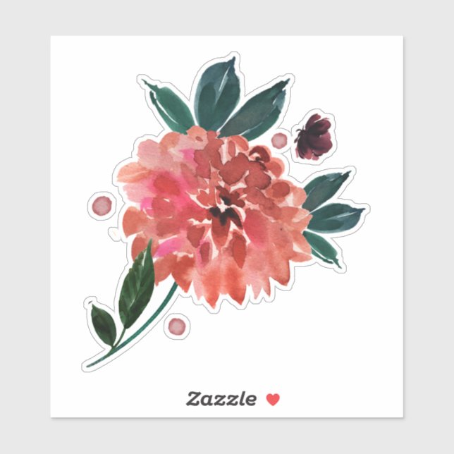Red Flower Sticker (Sheet)