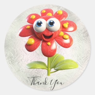 Red Flower Sticker