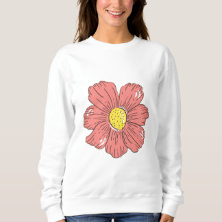 Red flower sweatshirt